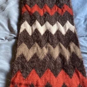 Orange tan & white infinity scarf